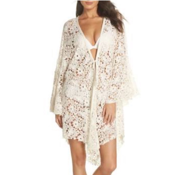 Free People Jackets & Blazers - NWT Free people lace tie front kimono duster